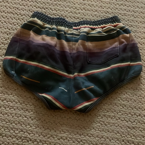 Aviator Nation Blue Tulum Rainbow Shorts - Picture 2 of 3